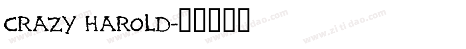 Crazy Harold字体转换